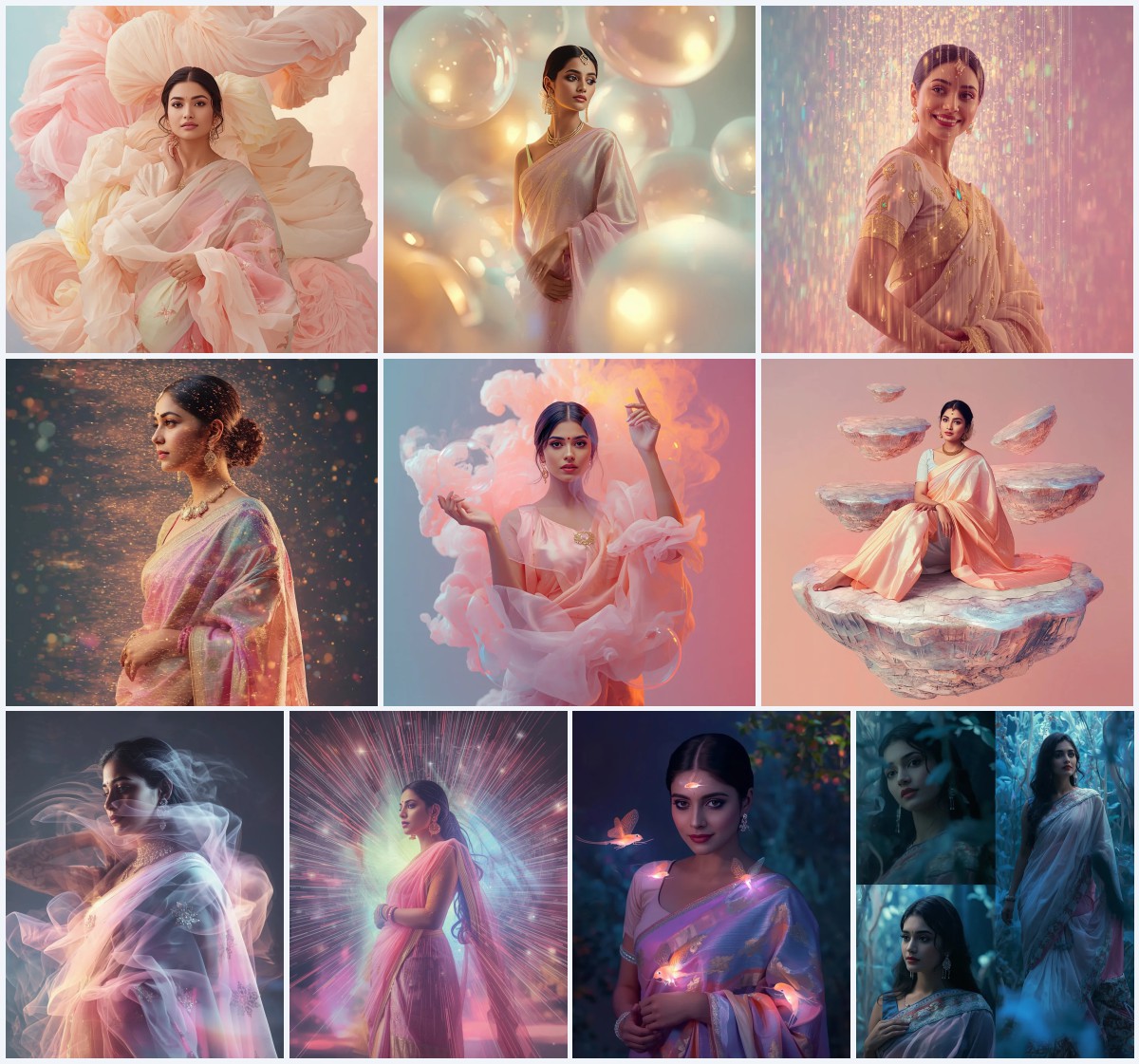 Best 10 Traditional Saree Prompts For ChatGPT for Rich Visuals | ChatGPT photo Editing Prompts for girl in saree