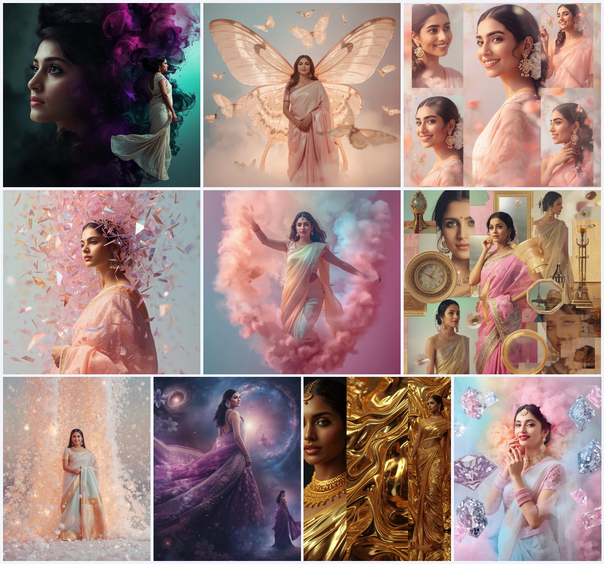 New 10 Instagram Prompts For Girl In Saree Pic for Stunning Posts | saree prompt generator