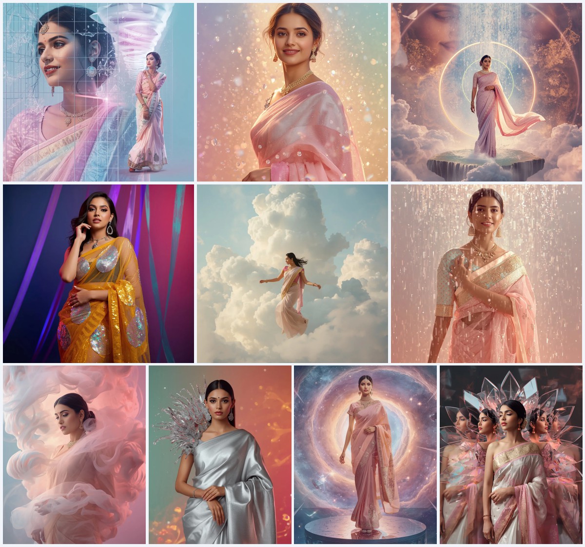 Top 10 Traditional Saree Prompts For Instagram for Cultural Showcase | Trending peacock saree prompt
